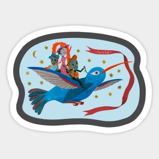 Dia de Muertos Bird (ver.2) Sticker